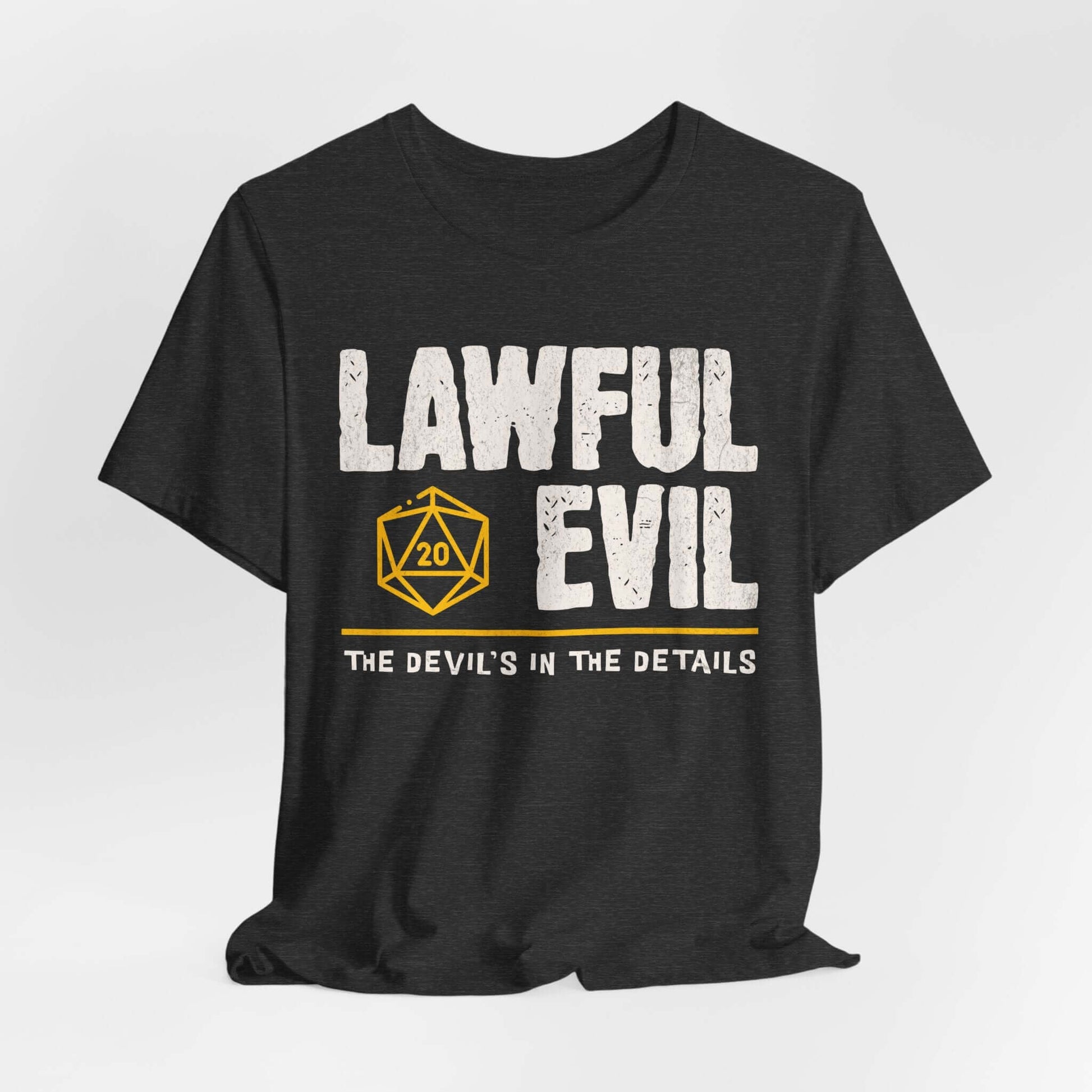 Printify T-Shirt Dark Grey Heather / S Lawful Evil Shirt - DnD Alignment T-shirt