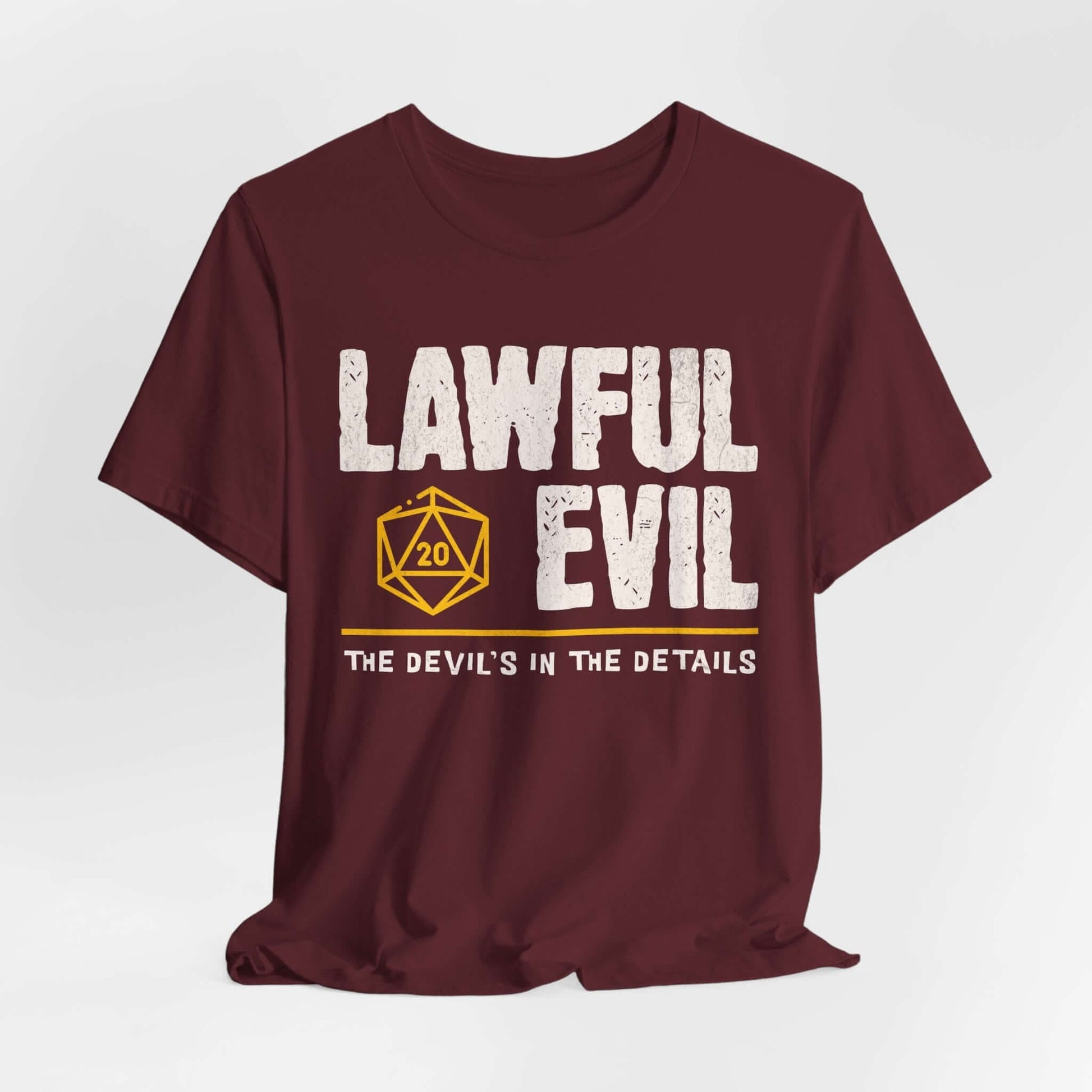 Printify T-Shirt Maroon / S Lawful Evil Shirt - DnD Alignment T-shirt