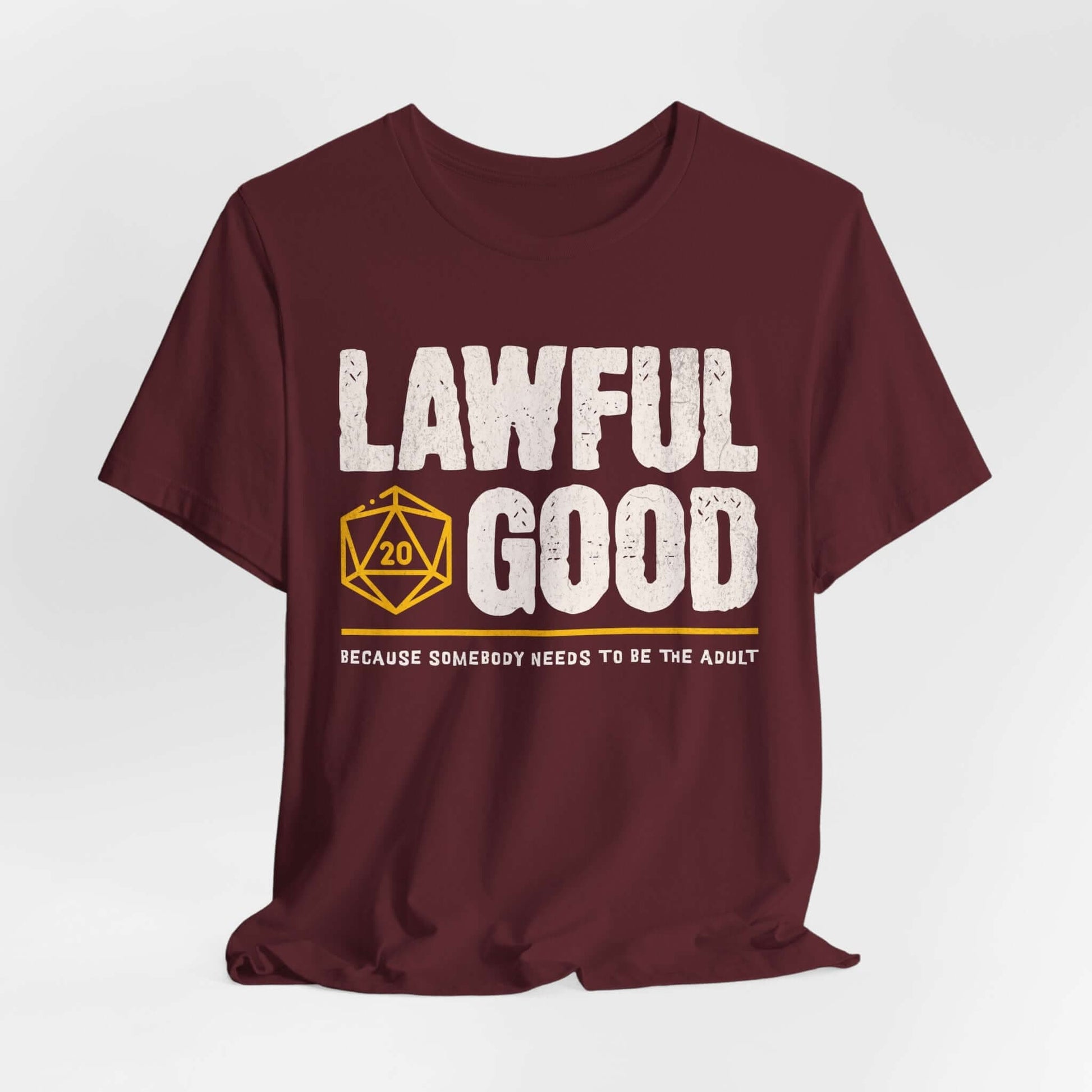 Printify T-Shirt Maroon / S Lawful Good Shirt - DnD Alignment T-shirt