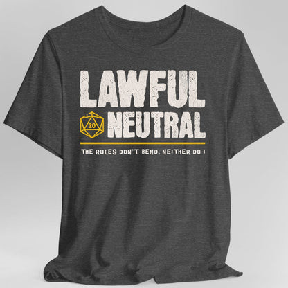 Printify T-Shirt Dark Heather / S Lawful Neutral Shirt - DnD Alignment T-shirt