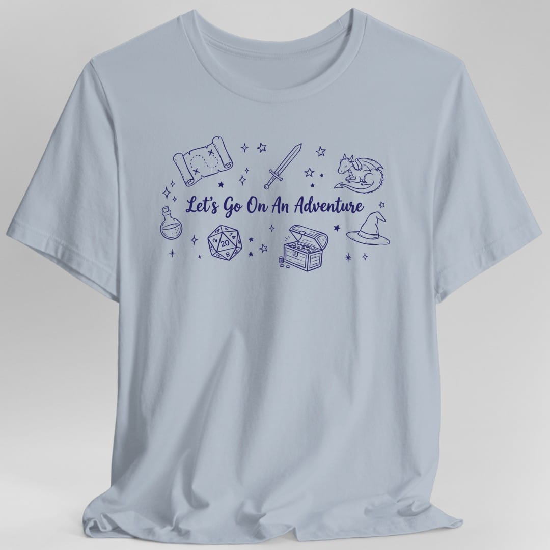 Printify T-Shirt Light Blue / S Let's Go On An Adventure D&D T-Shirt