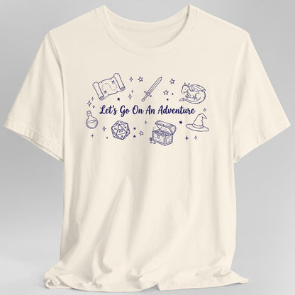 Printify T-Shirt Natural / S Let's Go On An Adventure D&D T-Shirt