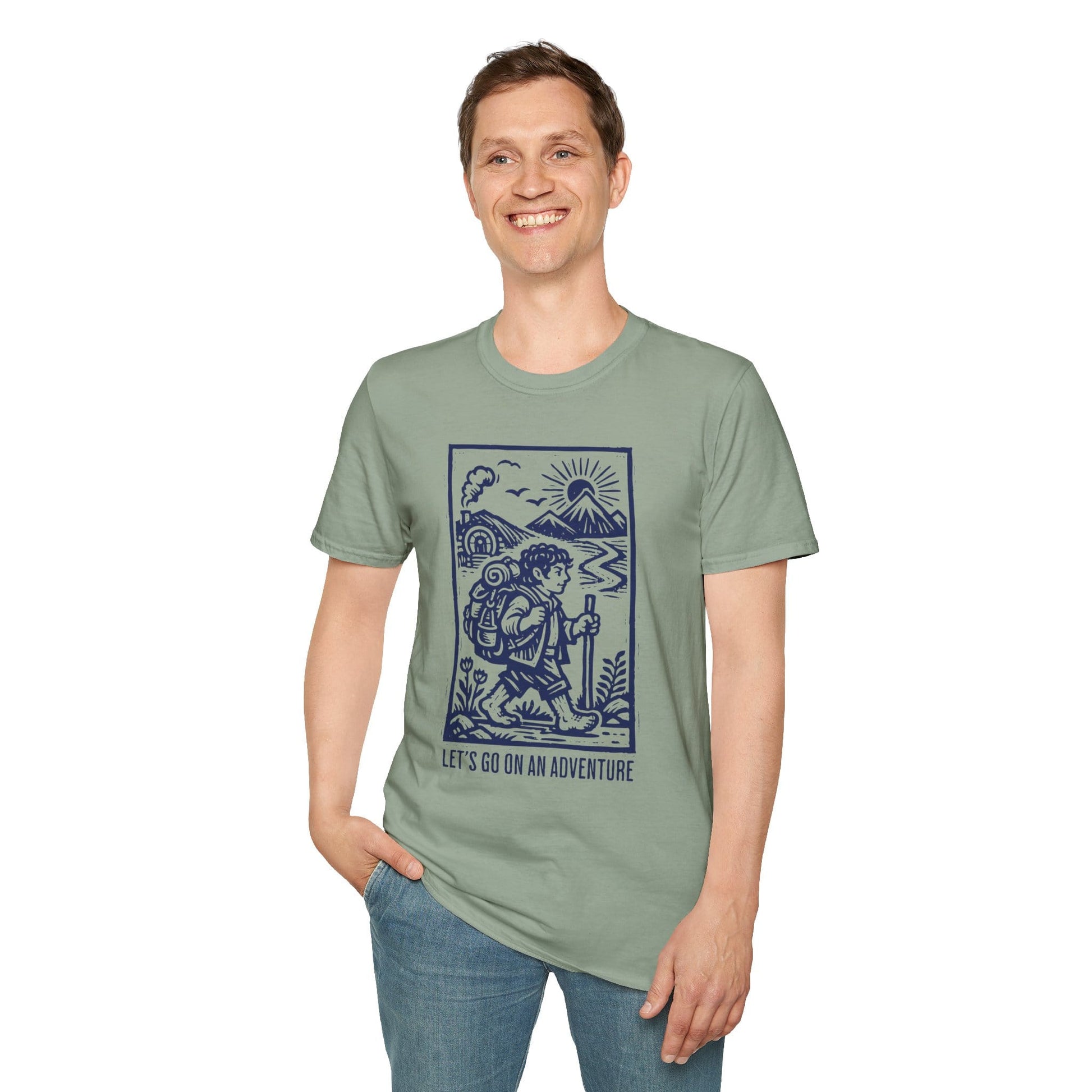 Printify T-Shirt Let's Go On An Adventure Fantasy T-Shirt