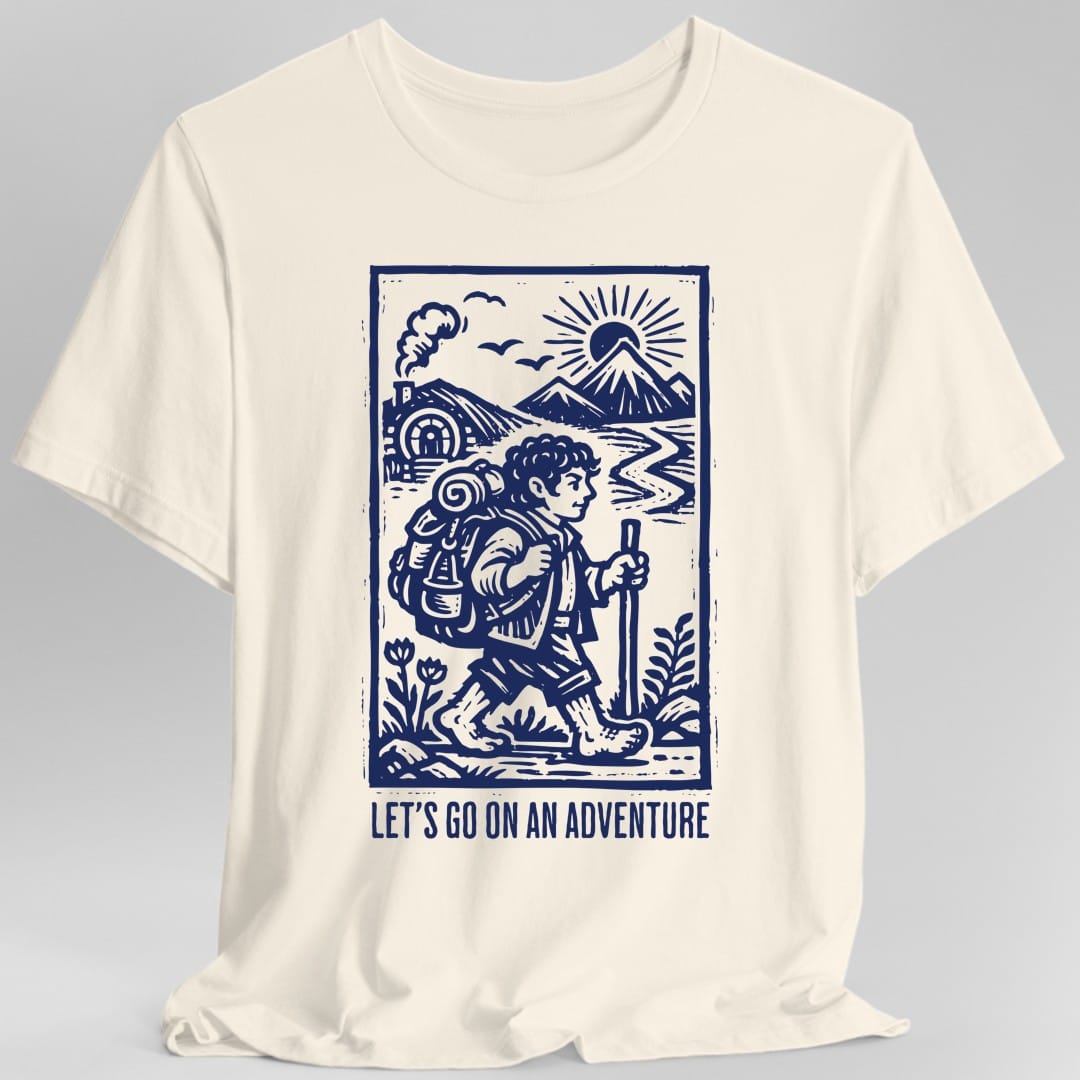 Printify T-Shirt Natural / S Let's Go On An Adventure Fantasy T-Shirt