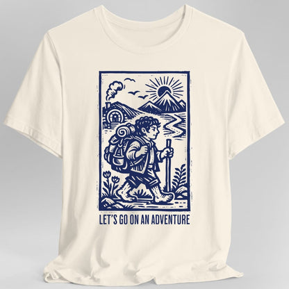 Printify T-Shirt Natural / S Let's Go On An Adventure Fantasy T-Shirt