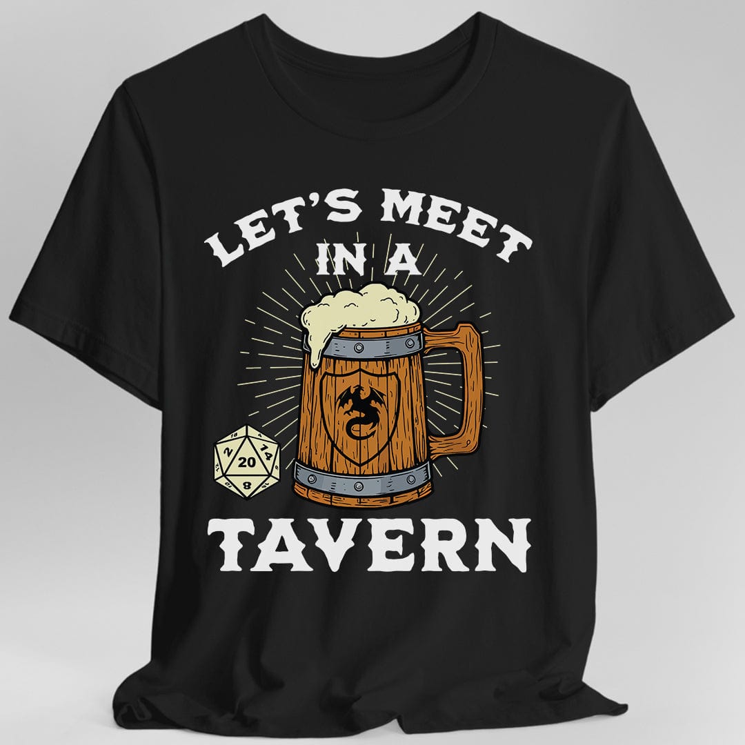 Printify T-Shirt Black / S Let's Meet in a Tavern D&D Shirt