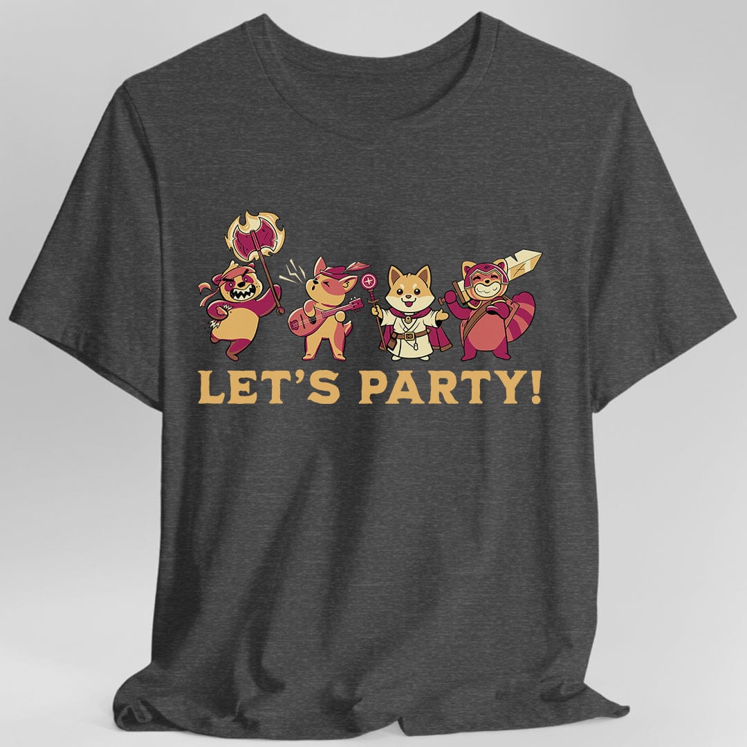 Printify T-Shirt Dark Heather / S Let’s Party D&D T-Shirt