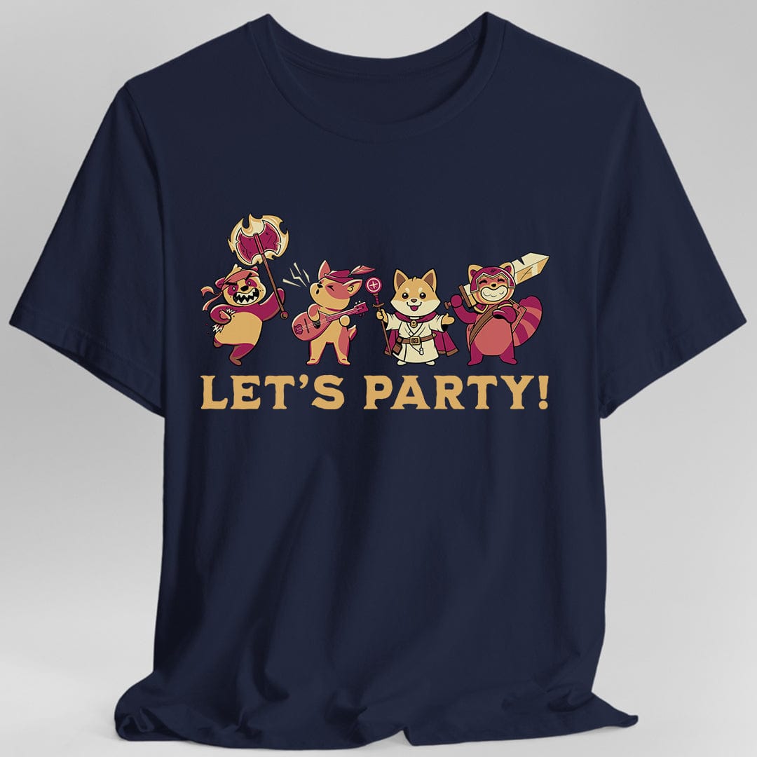 Printify T-Shirt Navy / S Let’s Party D&D T-Shirt