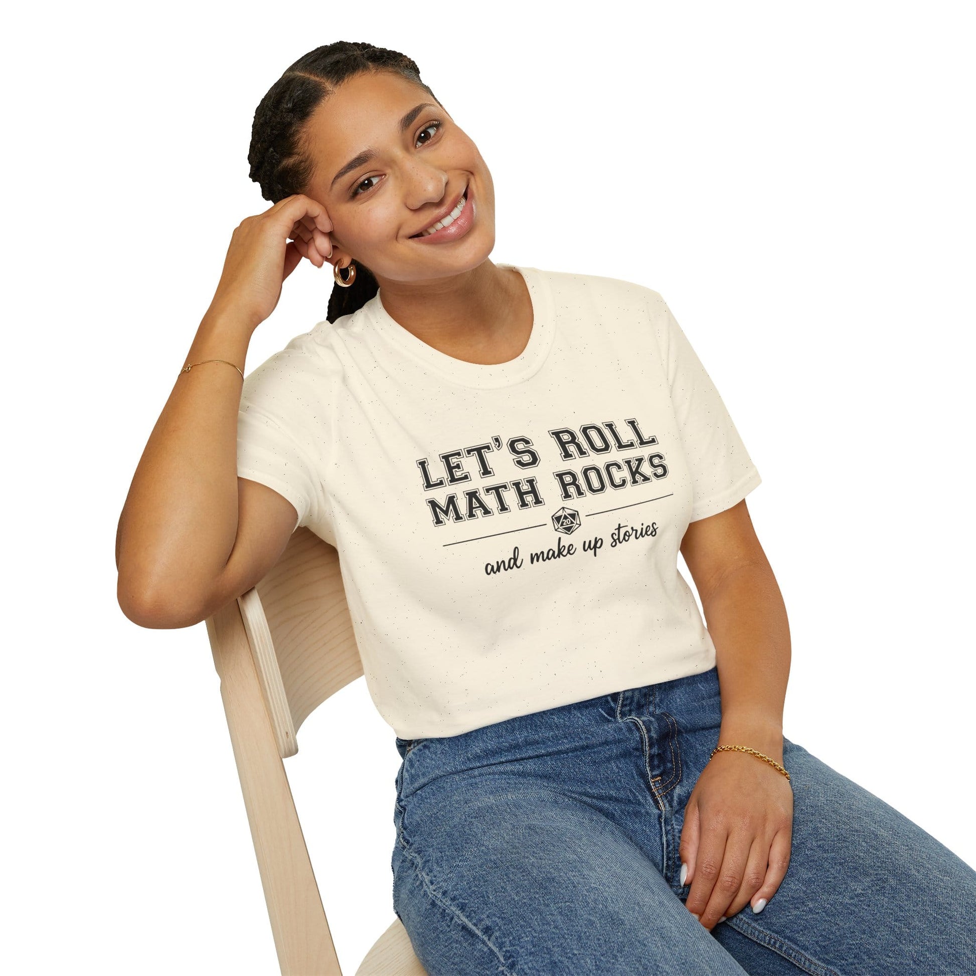 Printify T-Shirt Let's Roll Math Rocks T-Shirt