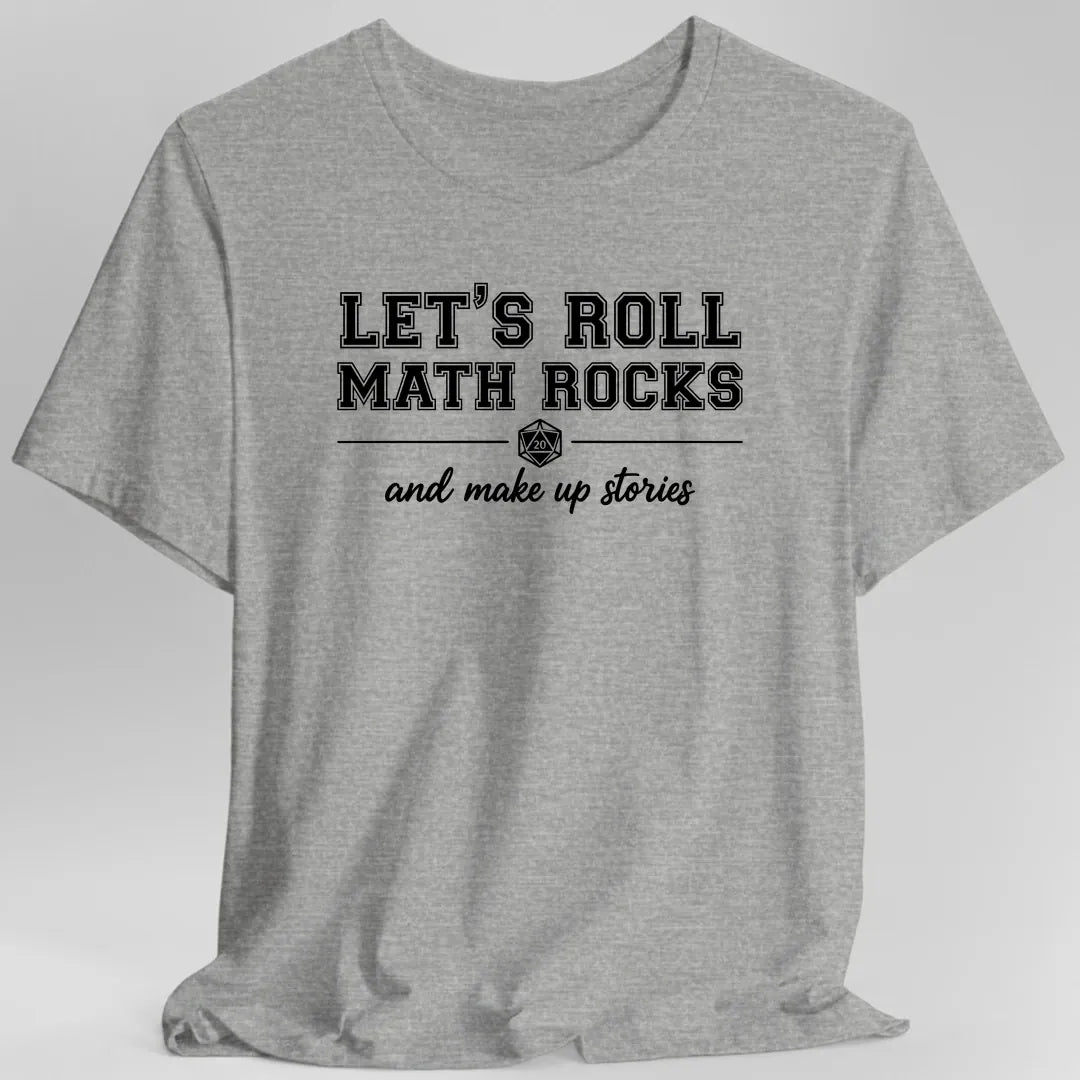 Printify T-Shirt Sport Grey / S Let's Roll Math Rocks T-Shirt