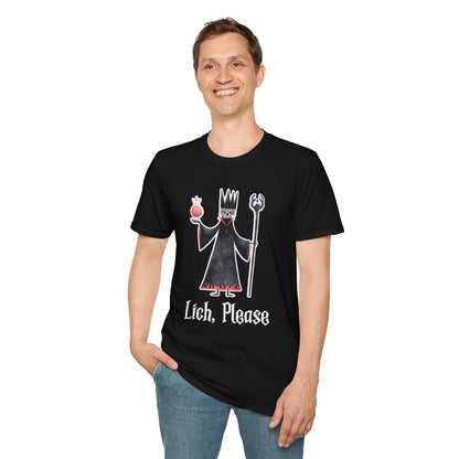 Printify T-Shirt Lich Please Funny D&D T-Shirt