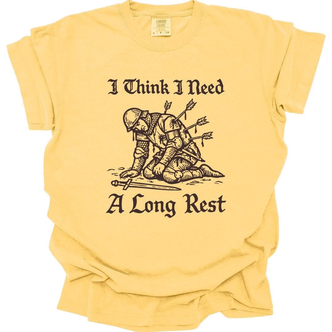 Printify T-Shirt Butter / S Long Rest D&D T-shirt - Comfort Colors