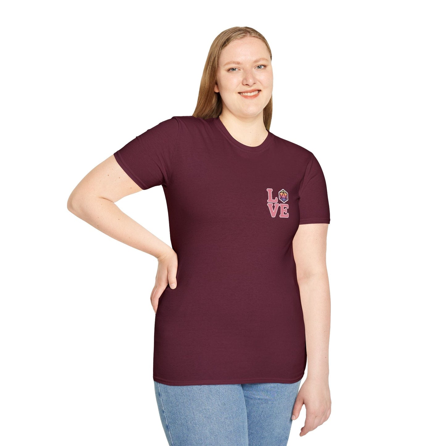 Printify T-Shirt Love Rainbow Dice T-Shirt