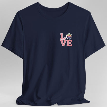 Printify T-Shirt Navy / S Love Rainbow Dice T-Shirt