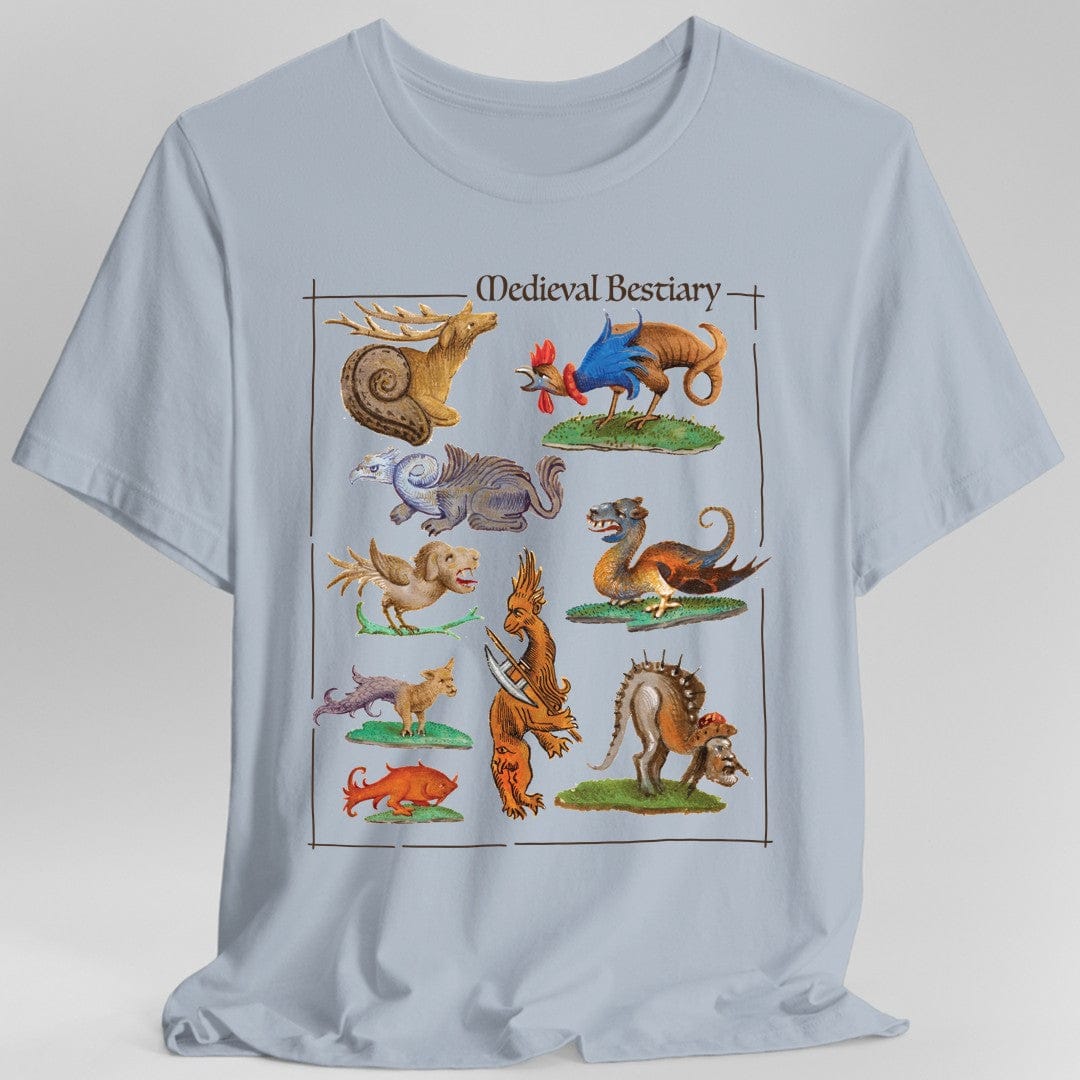 Printify T-Shirt Light Blue / S Medieval Bestiary T-Shirt