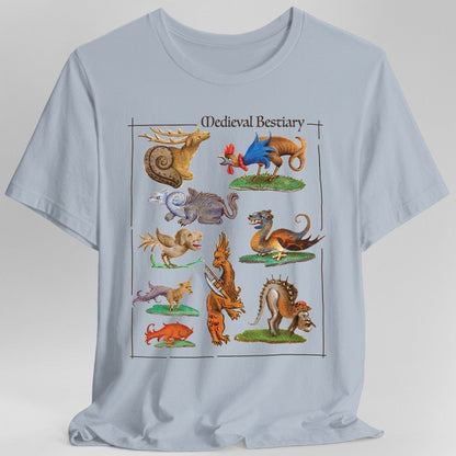 Printify T-Shirt Light Blue / S Medieval Bestiary T-Shirt