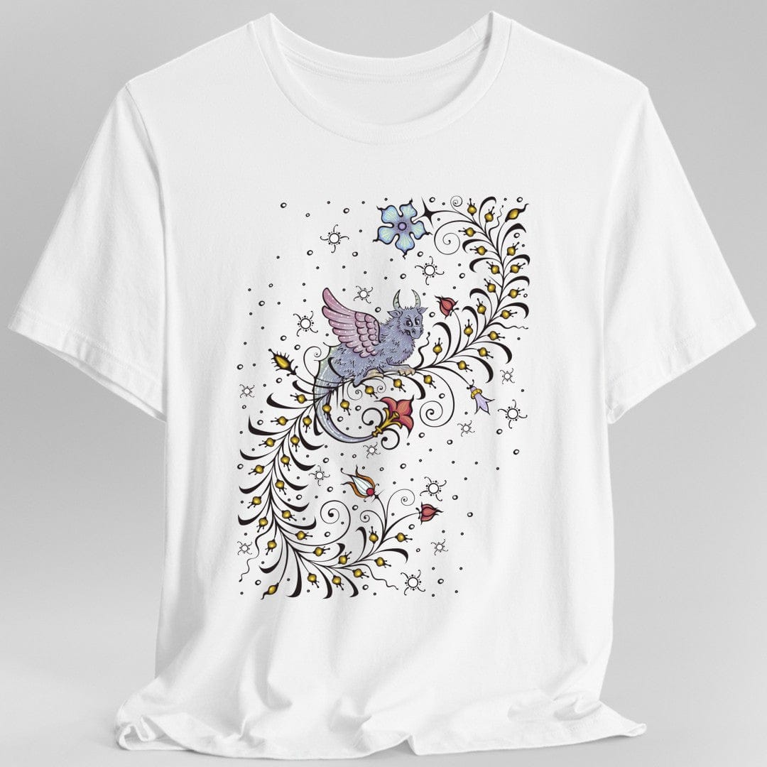 Printify T-Shirt White / S Medieval Manuscript Dragon Shirt
