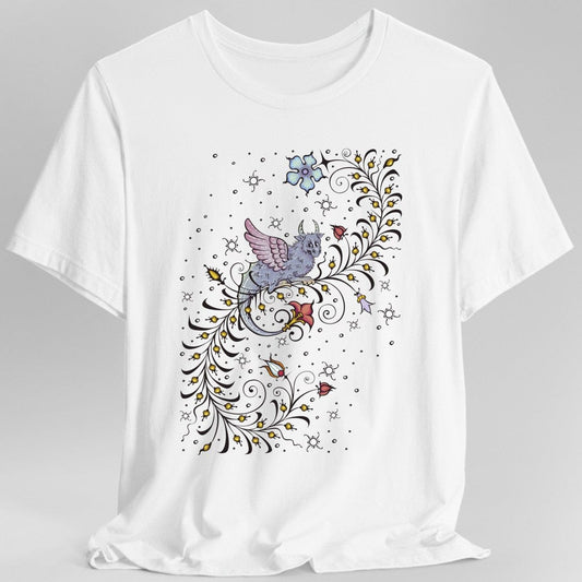 Printify T-Shirt White / S Medieval Manuscript Dragon Shirt