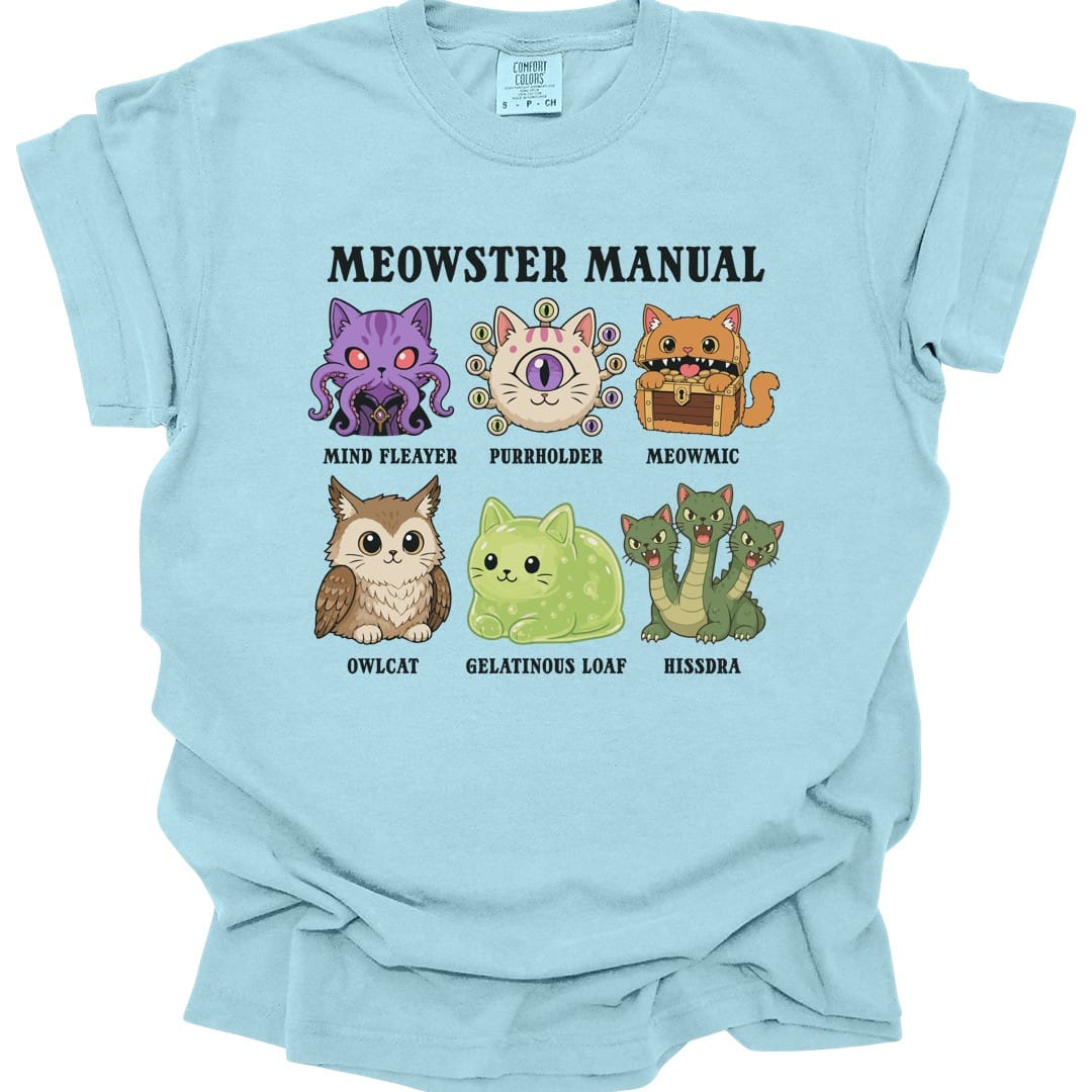 Printify T-Shirt Chambray / S Meowster Manual T-Shirt - Comfort Colors