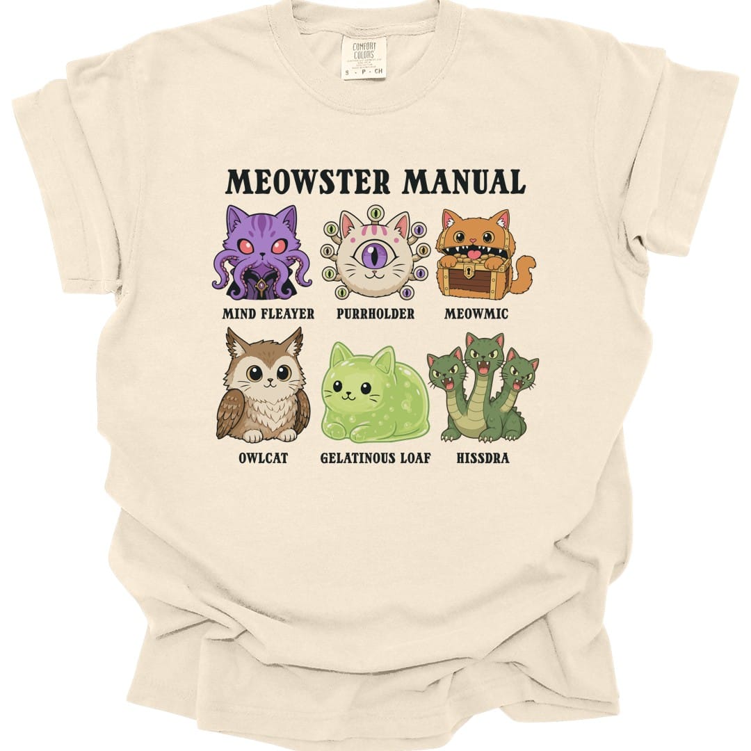 Printify T-Shirt Ivory / S Meowster Manual T-Shirt - Comfort Colors