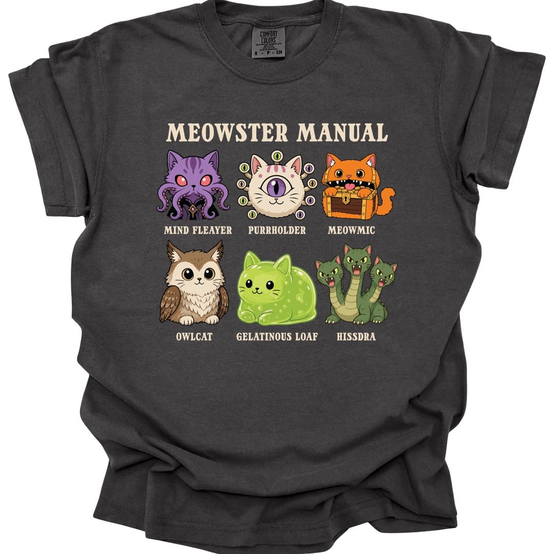 Printify T-Shirt Pepper / S Meowster Manual T-Shirt - Comfort Colors