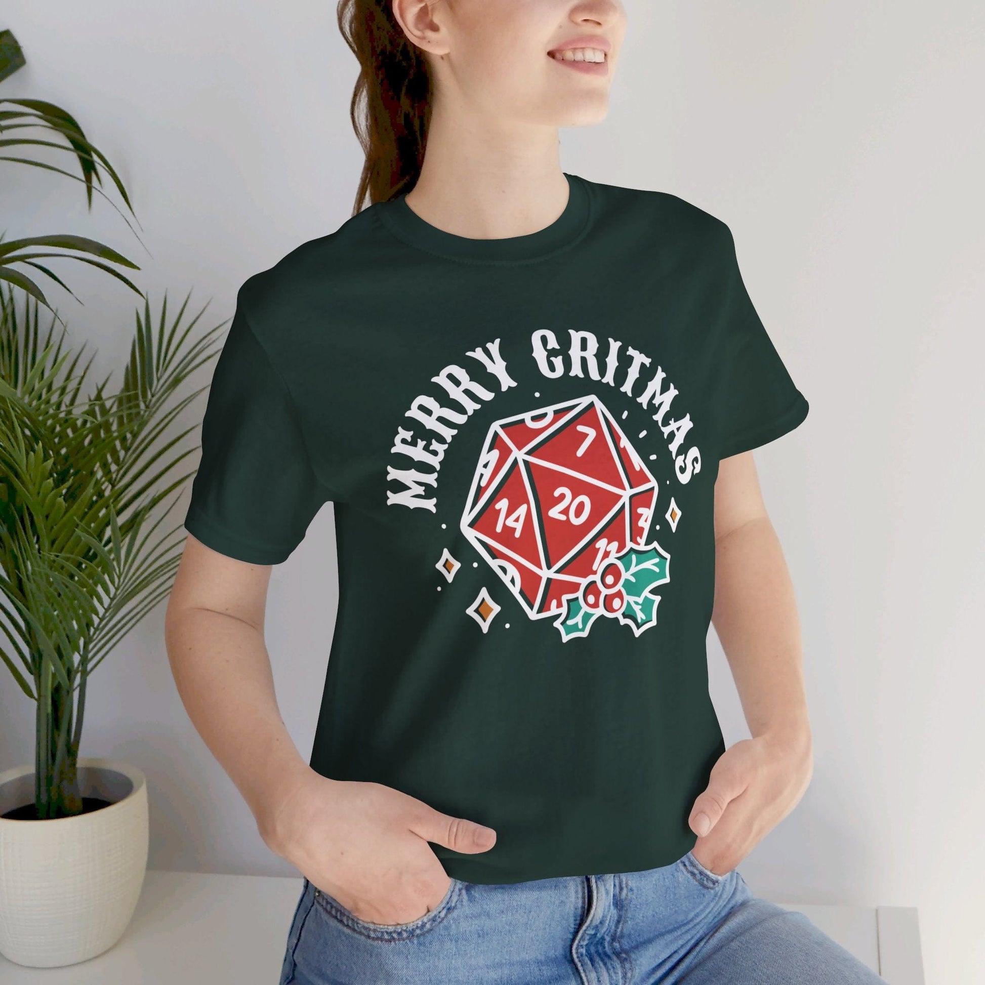 Printify T-Shirt Merry Critmas D20 T-shirt