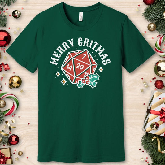 Printify T-Shirt Merry Critmas D20 T-shirt