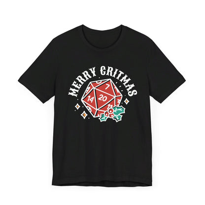 Printify T-Shirt Black / S Merry Critmas D20 T-shirt