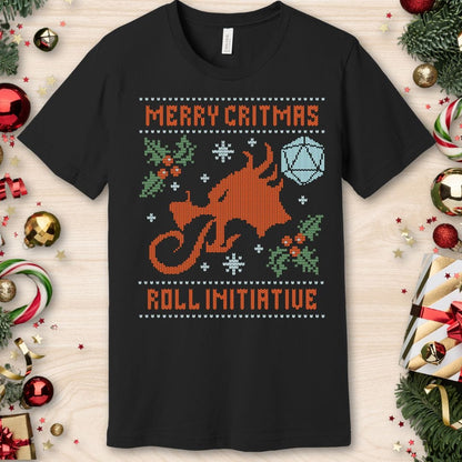 Printify T-Shirt Merry Critmas Initiative Ugly Sweater T-shirt