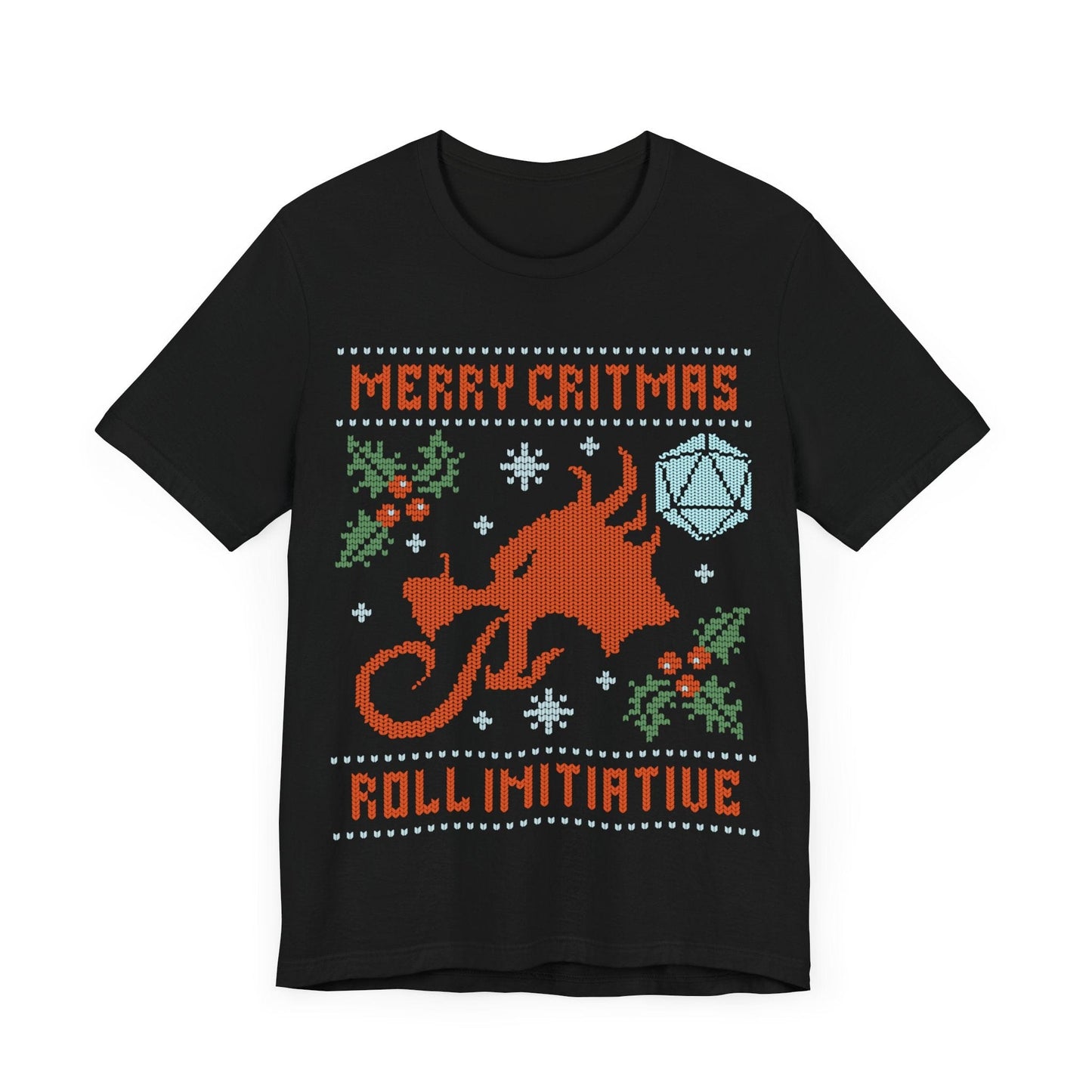 Printify T-Shirt Black / S Merry Critmas Initiative Ugly Sweater T-shirt