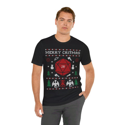 Printify T-Shirt Merry Critmas Ugly Sweater Style T-shirt