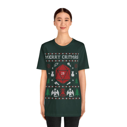 Printify T-Shirt Merry Critmas Ugly Sweater Style T-shirt