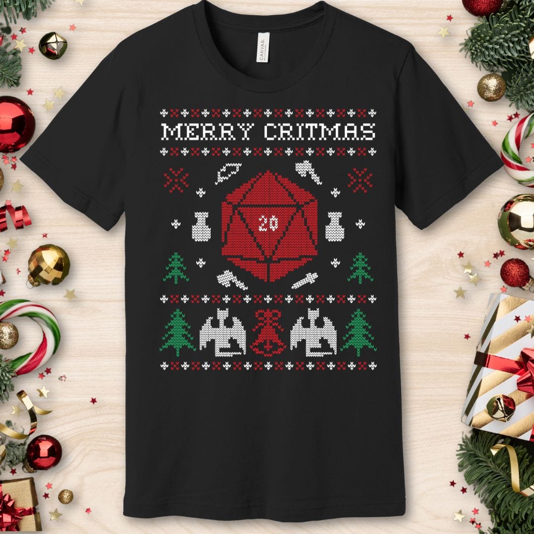 Printify T-Shirt Merry Critmas Ugly Sweater Style T-shirt