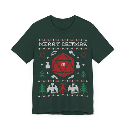 Printify T-Shirt Forest / S Merry Critmas Ugly Sweater Style T-shirt