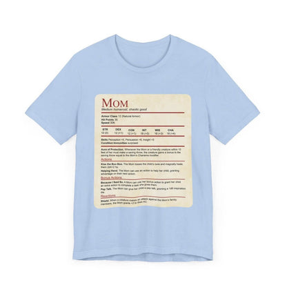 Printify T-Shirt Baby Blue / S Mom DND Shirt - Funny Stat Block