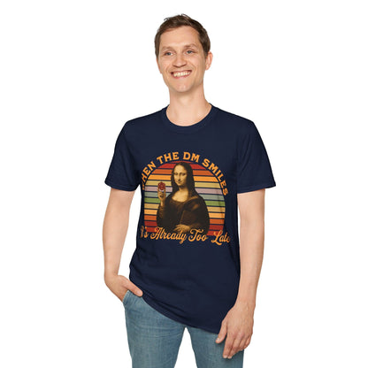 Printify T-Shirt Mona Lisa Dungeon Master T-Shirt