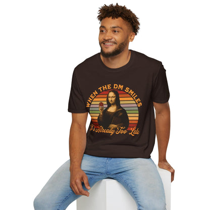 Printify T-Shirt Mona Lisa Dungeon Master T-Shirt