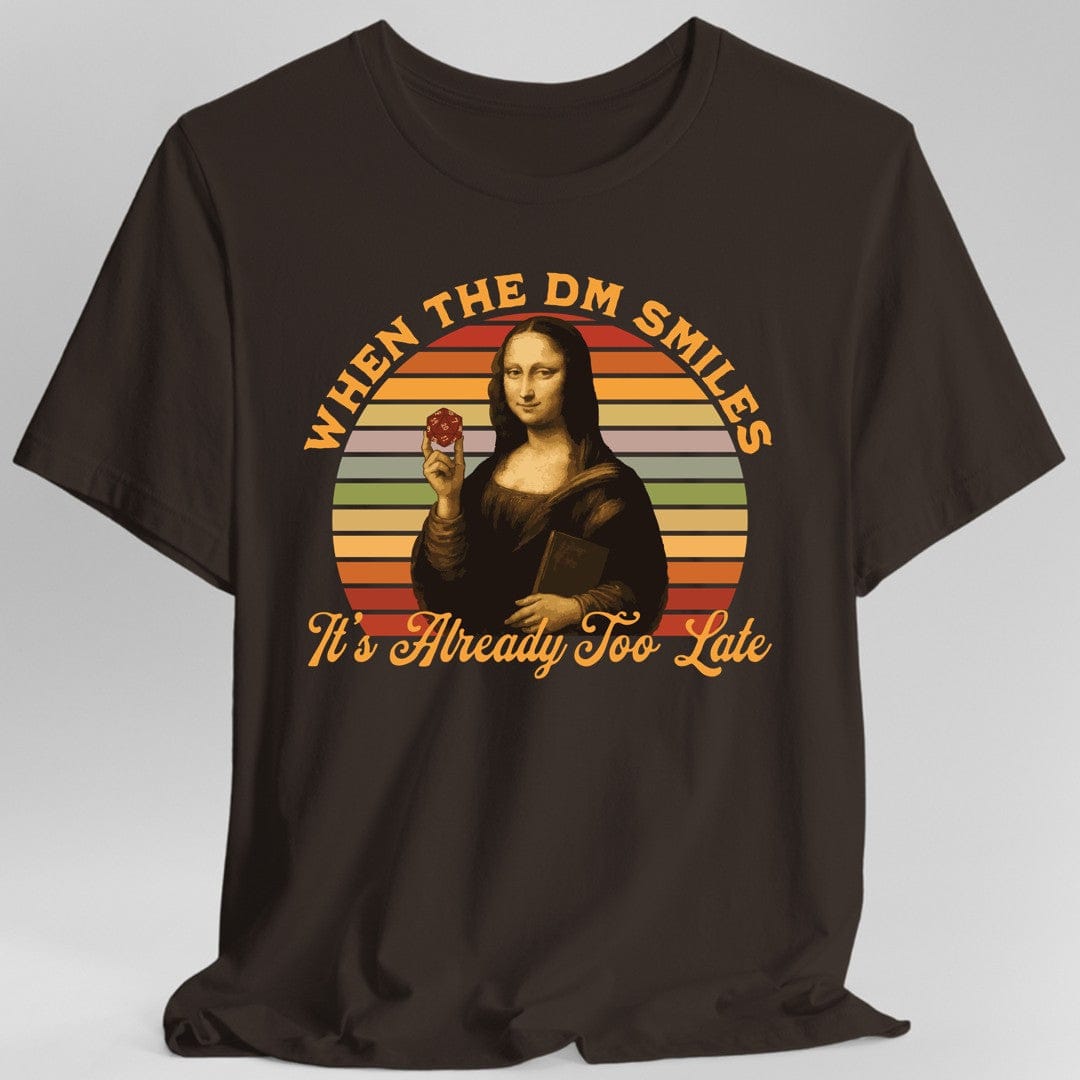 Printify T-Shirt Dark Chocolate / S Mona Lisa Dungeon Master T-Shirt