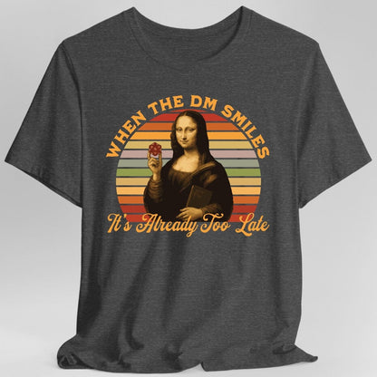 Printify T-Shirt Dark Heather / S Mona Lisa Dungeon Master T-Shirt