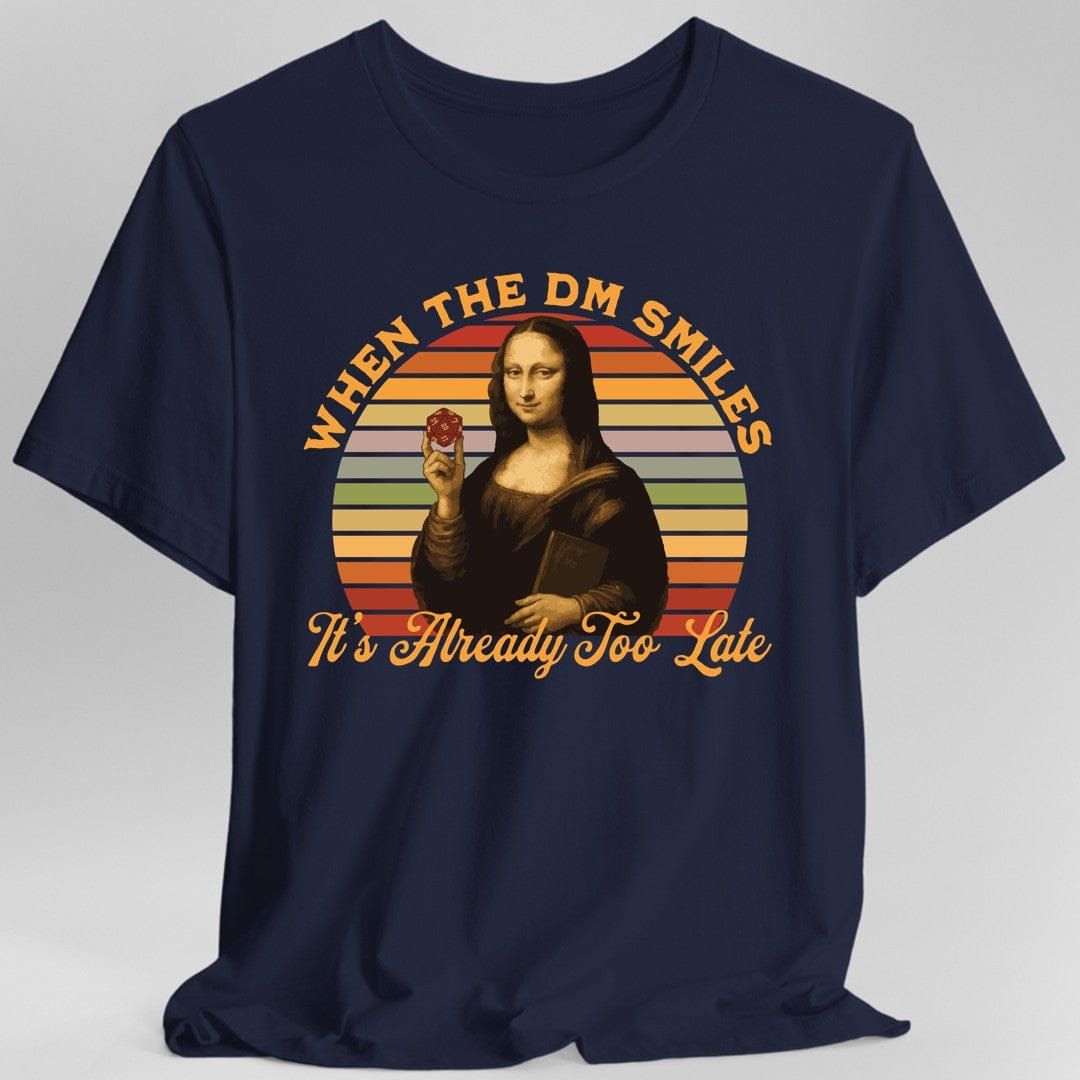 Printify T-Shirt Navy / S Mona Lisa Dungeon Master T-Shirt