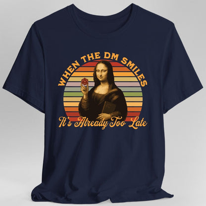 Printify T-Shirt Navy / S Mona Lisa Dungeon Master T-Shirt
