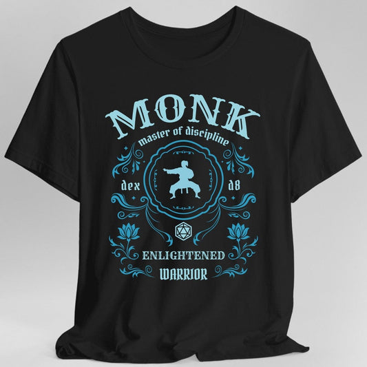 Printify T-Shirt Black / S Monk Class Vintage Label T-Shirt