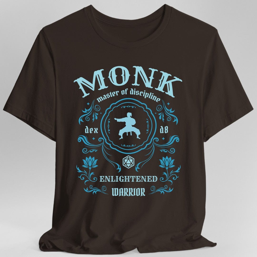 Printify T-Shirt Dark Chocolate / S Monk Class Vintage Label T-Shirt