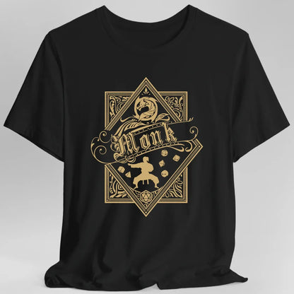 Printify T-Shirt Black / S Monk D&D Class Emblem T-shirt