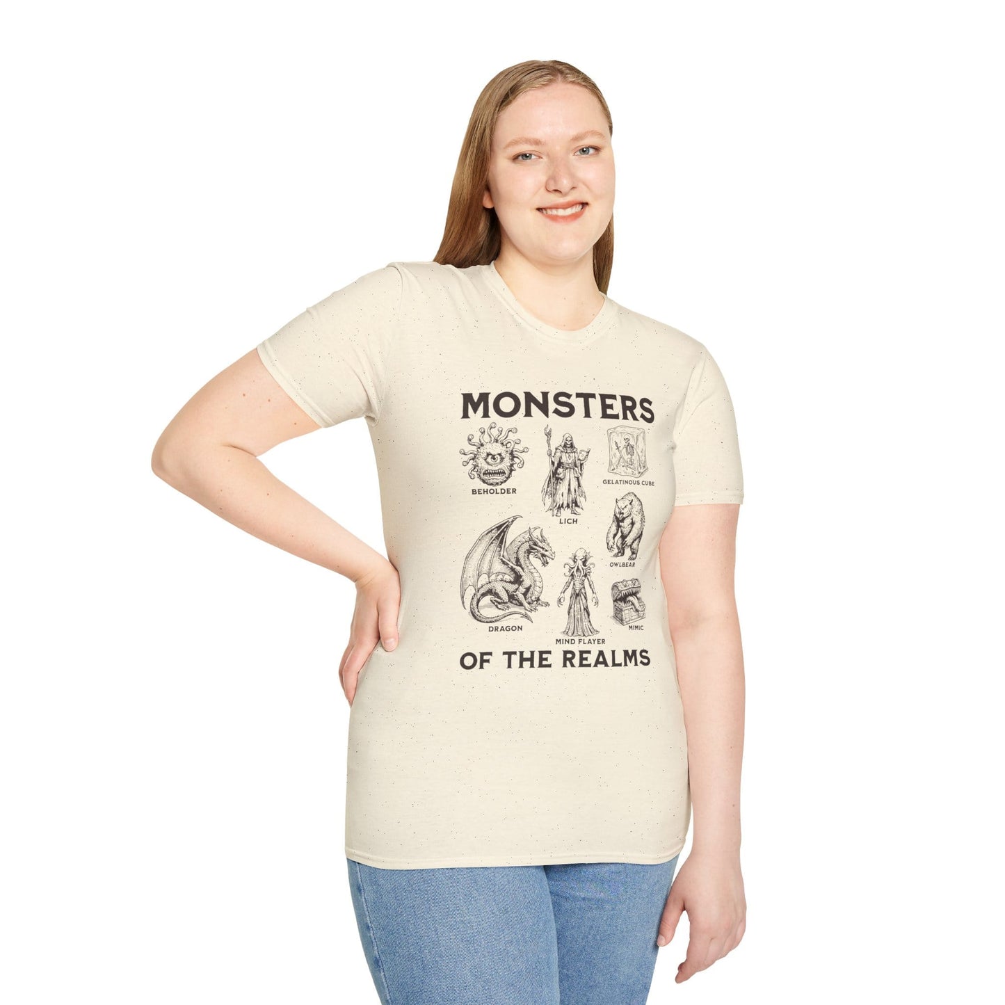 Printify T-Shirt Monsters of the Realms D&D T-Shirt