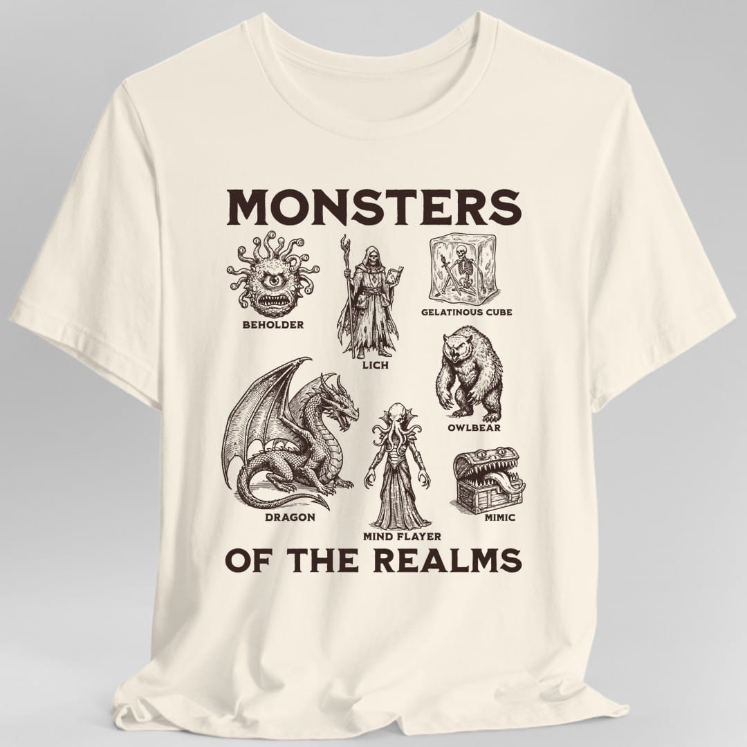 Printify T-Shirt Natural / S Monsters of the Realms D&D T-Shirt