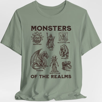 Printify T-Shirt Sage / S Monsters of the Realms D&D T-Shirt