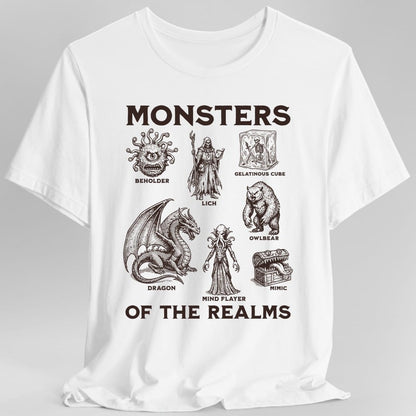 Printify T-Shirt White / S Monsters of the Realms D&D T-Shirt