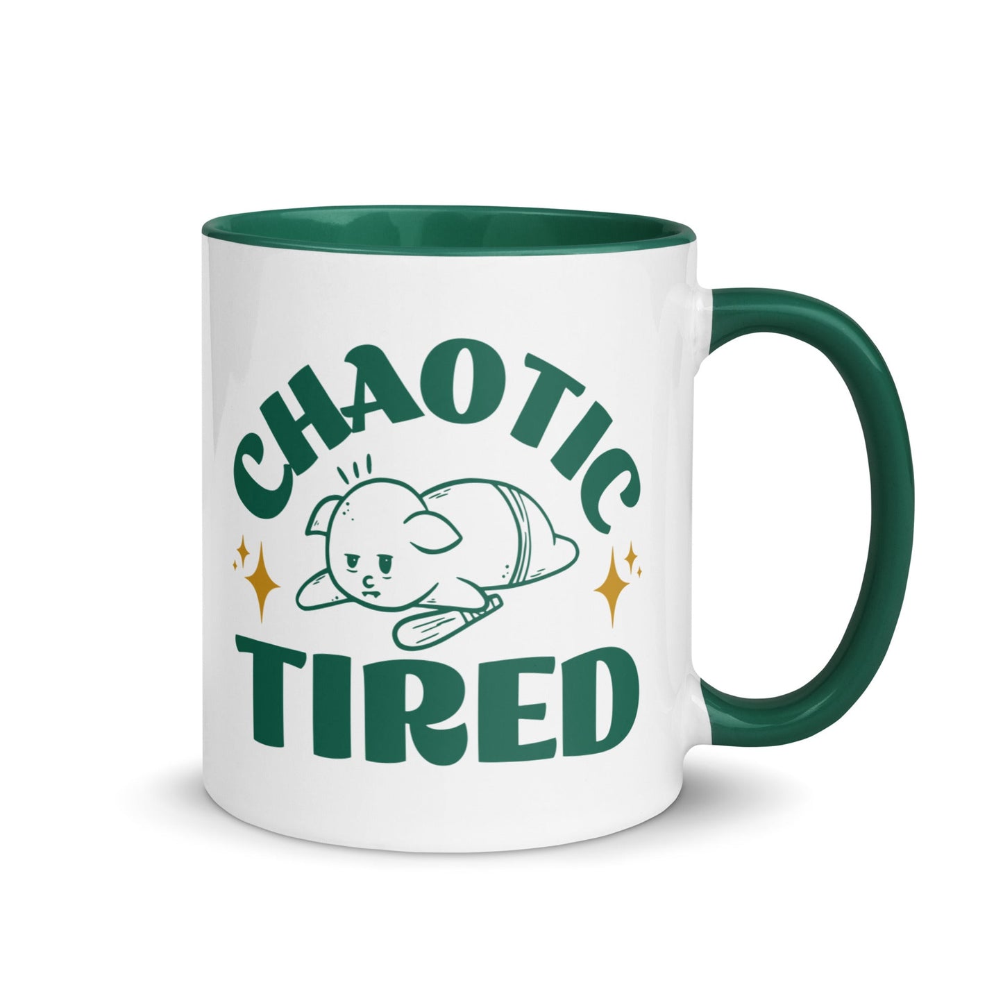 Chaotic Tired Mug - Funny Coffee Mug for Tired Goblins Mug Dark green / 11 oz