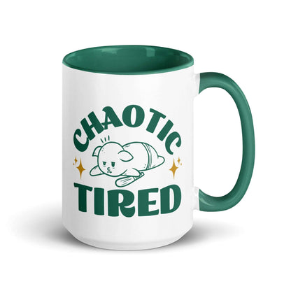 Chaotic Tired Mug - Funny Coffee Mug for Tired Goblins Mug Dark green / 15 oz